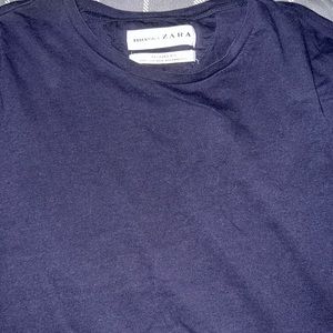 Navy relaxed fit plain t shirt